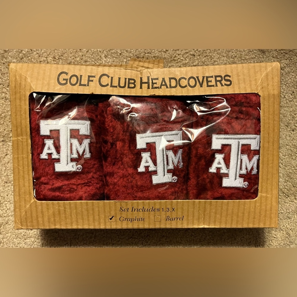 Texas A&M Plush Golf Club Headcovers - 1, 3, X